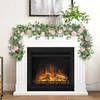 Kunstblumen Girlande - Eukalyptus/Rose - Produktbild-Vorschau 5
