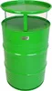 A green barrel-shaped table with a circular top. Podgląd zdjęcia produktu