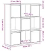 vidaXL Bücherregal Sonoma-Eiche 89x24x101,5 cm Produktbild-Vorschau 8