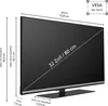 Diagram showing the dimensions of a television. Produktbild-Vorschau