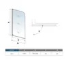80X140cm Badewannenaufsatz Duschabtrennung Echtglas Produktbild-Vorschau 9