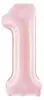 Palloncino in foil Numero 1 86cm rosa 76136 Anteprima dell’immagine prodotto 2