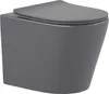 Wand-WC Set Nakia Tiefspüler ohne Spülrand kurz dunkelgrau Produktbild-Vorschau 1