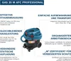 A Bosch GAS 35 M AFC Professional vacuum cleaner with descriptive text highlighting its features. Náhled obrázku produktu
