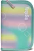 A closed pencil case with a pastel tie-dye pattern and bubble graphics. Produktbild-Vorschau
