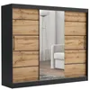 Schwebetürenschrank TOMY, 2-türig Schrank, Schwarz / Wotan Produktbild-Vorschau 1