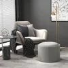 HOMCOM Pouf rond rembourré avec espace de rangement et Voir les images du produit 2