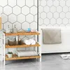 BEGRYF botník 70x26x55 cm medový bambusový regál 3 police Náhled obrázku produktu 5