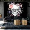 Selbstklebende Folie Fototapete - Skull and Flowers 294x210 Produktbild-Vorschau 2