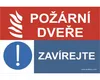Samolepka "Požární dveře, zavírejte" 150x100 mm Náhled obrázku produktu 1
