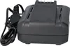 A black Bosch battery charger is shown from a side angle against a white background. Náhled obrázku produktu