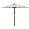 A standalone outdoor umbrella with a wooden pole. Náhľad obrázku produktu
