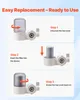 An instructional graphic showing the three steps to replace a water filter. Anteprima dell’immagine prodotto