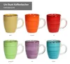 6tlg Kaffeebecherset Uni bunt groß Kaffee Becher Produktbild-Vorschau 6