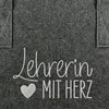 Filz Shopper „Lehrerin mit Herz“ – Perfektes Geschenk für Produktbild-Vorschau 3