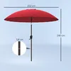 Outsunny Parasol de jardin Parasol droit inclinable rond Voir les images du produit 5