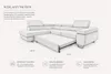 Goldstoff Voyage Cord-Ecksofa mit Schlaffunktion Braun Produktbild-Vorschau 5