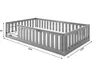 A technical drawing of a bed frame with dimensions indicated. Produktbild-Vorschau