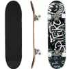 Supfine Skateboard Ahornholz Holzboard mit Buchstabenmuster Produktbild-Vorschau 1