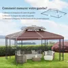 Outsunny Toile de Rechange pour Pavillon Tonnelle Tente Voir les images du produit 5