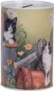 Clayre & Eef Spardosen Ø 8x13 cm Grün Metall Katze Produktbild-Vorschau 2