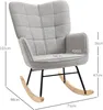 HOMCOM Schaukelstuhl, ergonomische Form, Echtholzkufen, bis Produktbild-Vorschau 3