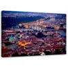 Leinwandbild prag bei nacht architektur 90x60 cm Feeby lila Produktbild-Vorschau 1