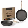 Premium Gusseisenpfannen-Set 28 & 24 cm - Universale Produktbild-Vorschau 1
