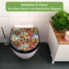 WC Sitz D-Form Schwarz mit Absenkautomatik Motiv Funky Town Produktbild-Vorschau 2