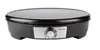 A black crepe maker with a silver control dial is shown against a white background. Produktbild-Vorschau