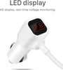 A close-up shot of a white car charger with a red LED display showing '12.8'. Produktbild-Vorschau