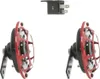 Two red and black horns and a black relay are displayed against a white background. Podgląd zdjęcia produktu