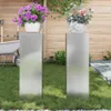 vidaXL Supporto per piante 2 pezzi Argento 24 x 24 x 75 cm Anteprima dell’immagine prodotto 4