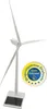 A model of a wind turbine with a solar panel at its base, set against a white background. Anteprima dell’immagine prodotto