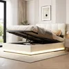 Lit boxspring double 140x200 cm avec éclairage LED, lit Voir les images du produit 9