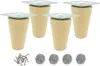 Holzbeine 7 cm für Möbel, Buche, 4er Set, für DIY, geeignet Produktbild-Vorschau 1