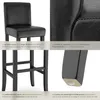 Tabouret de bar en cuir synthétique - noir, Lot de 4 Voir les images du produit 5