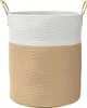 vidaXL Panier de rangement beige et blanc Ø38x46 cm Coton Voir les images du produit 4