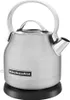 A silver KitchenAid electric kettle on a black base against a white background. Produktbild-Vorschau