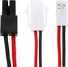 Three different electrical connectors with red and black wires. Náhled obrázku produktu