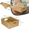 Aufbewahrungskorb geflochten aus Wasserhyazinthe Seegras 2er Set passend für Kallax HMF 37243-S2 30 x 34 x 15 cm Produktbild-Vorschau