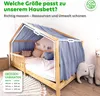 Musselin Hausbett Himmel Kinderzimmer Baumwolle mit Gold Produktbild-Vorschau 4