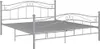 vidaXL Bett Grau Metall 140x200 cm Produktbild-Vorschau 1