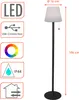 A floor lamp with various feature icons on the left side. Voir les images du produit