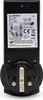 A black electrical adapter with product information and certifications printed on it. Produktbild-Vorschau