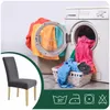 Potah na židli – tmavě šedý, s vzorem Jacquard – Náhled obrázku produktu 2
