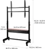 A diagram showing the dimensions of a TV stand. Anteprima dell’immagine prodotto