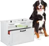 Relaxdays Futterstation Hund, 2 Hundenäpfe, Stauraum, Produktbild-Vorschau 1
