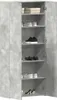 vidaXL Schuhschrank mit Regal Grau 80 x 35,5 x 180 cm Produktbild-Vorschau 3