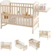Merax Lit bébé 60x(120-160)cm, Rallongeable Lit à barreaux, Voir les images du produit 9